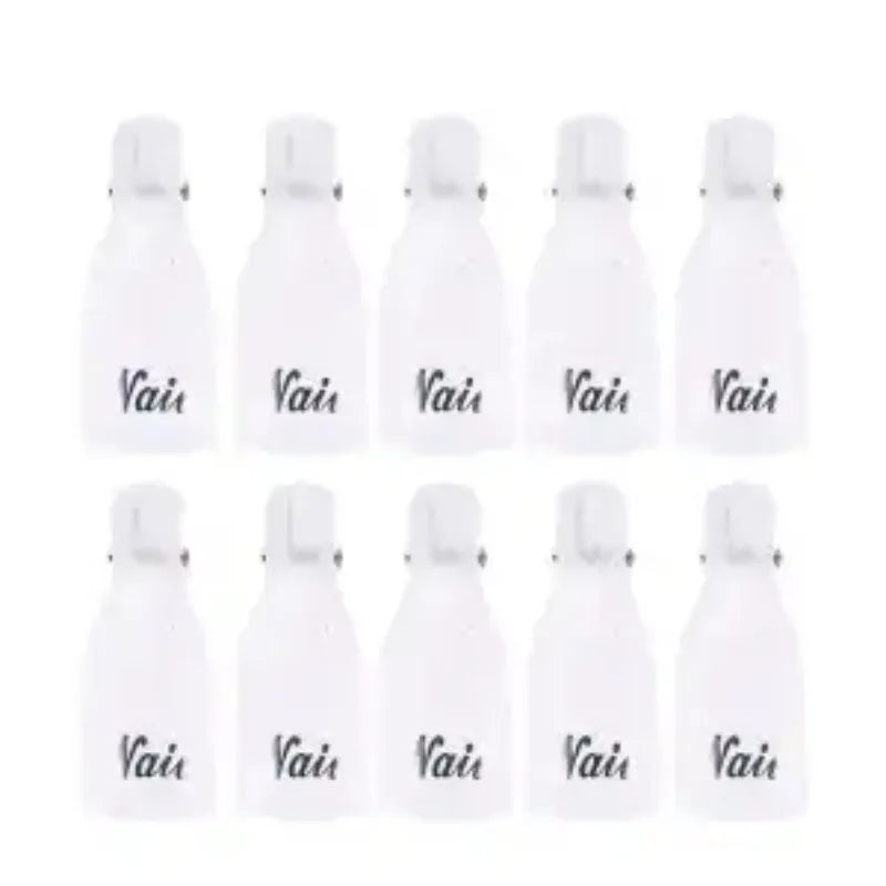 10pcs Nail Art Remover Clips Gel Polish Removal Caps Manicure Tool Set Replace Foil Wraps Professional Nail Removal Accessory