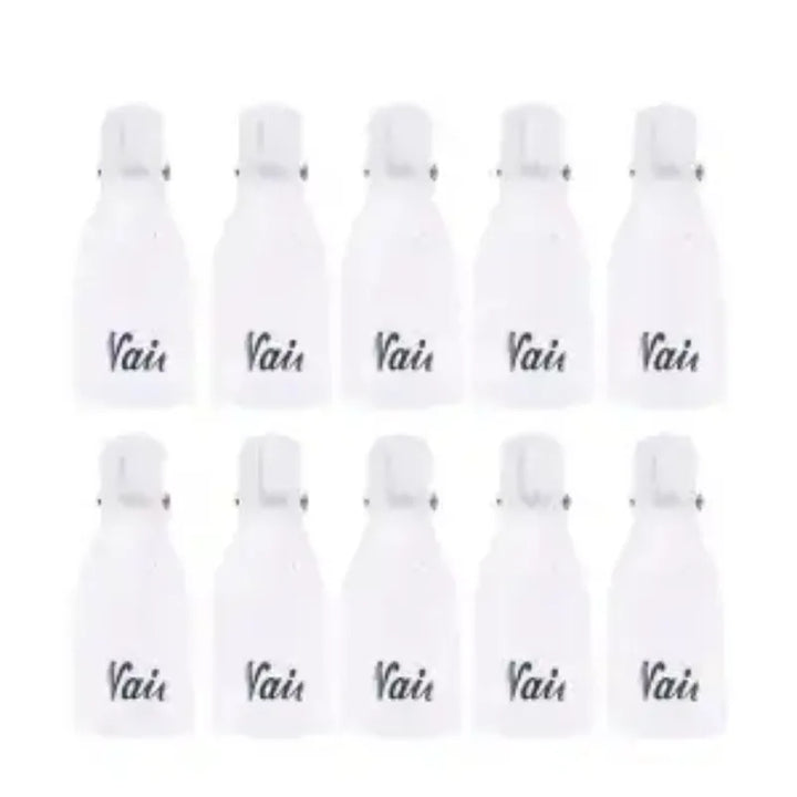 10pcs Nail Art Remover Clips Gel Polish Removal Caps Manicure Tool Set Replace Foil Wraps Professional Nail Removal Accessory