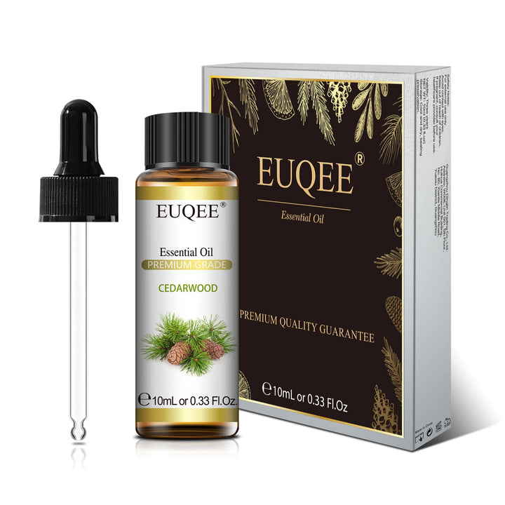 EUQEE 10ML Natural Essential Oils Eucalyptus Spearmint Vanilla Lavender Lemon Oregano Oil For Humidifier DIY Soap,Candle Making