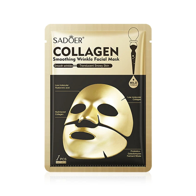 SADOER Golden Collagen Facial Masks Moisturizing Anti-Aging Anti Wrinkles Face Mask Sheet Collagen Masks Skin Care Product