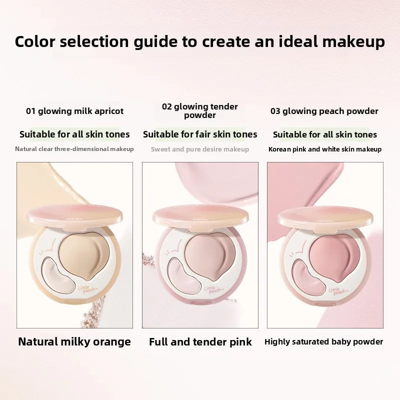 LITTLE ONDINE Peach Highlight Cream Double Effect Brightening Three-dimensional High Disc Matte Face Brightening Depression