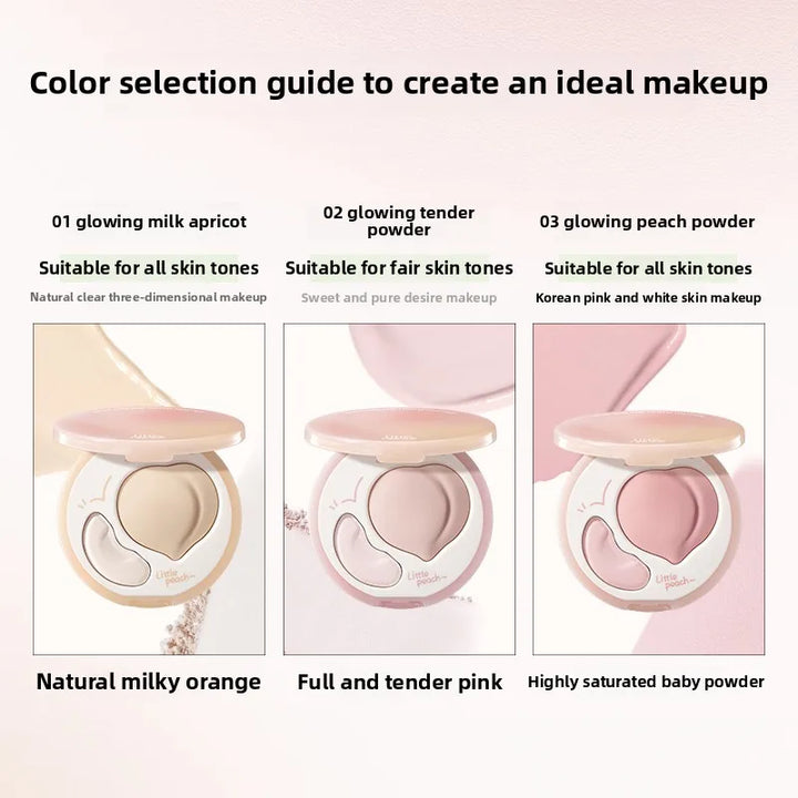 LITTLE ONDINE Peach Highlight Cream Double Effect Brightening Three-dimensional High Disc Matte Face Brightening Depression