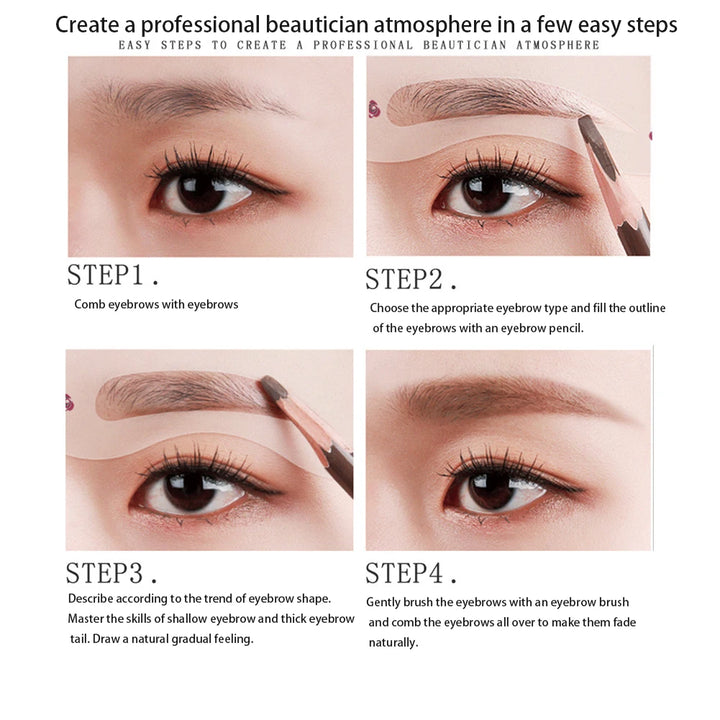 Eyebrow Shaper Makeup Aid Balance Stencil Makeup Measurement Tattoo Ruler Template Hot New Make Up Fashion Thrush Tools