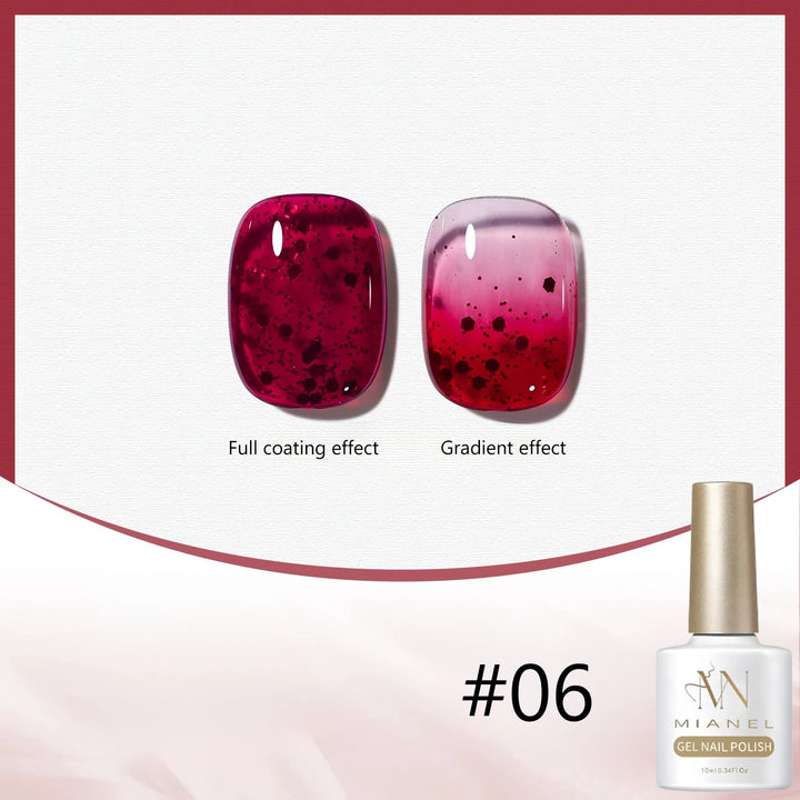 12ML 1-21PCS Autumn Nails Red through half the Sky Cat Eye Nail Glue Halloween New Whitening Glass Bead Cat Eye Nail Polish