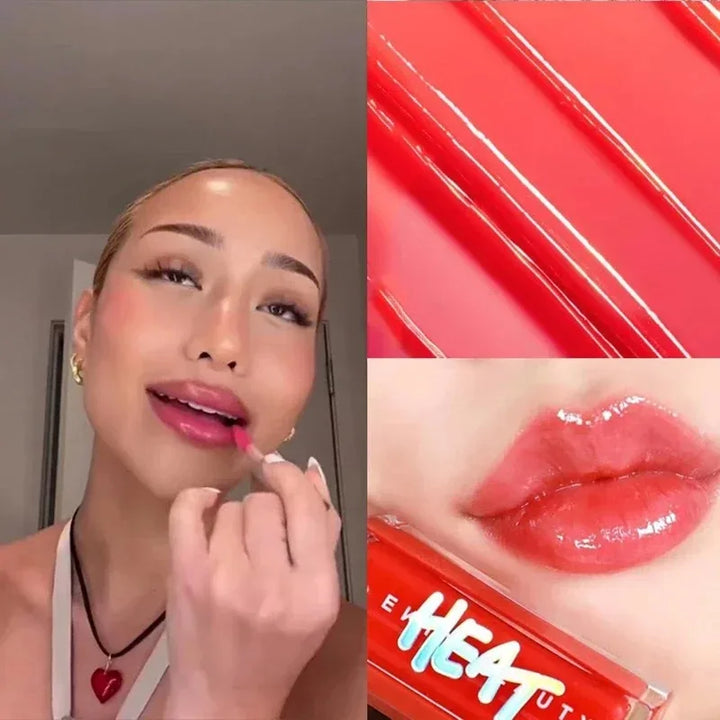 Natural Three-dimensional Contour Modification Matte 3D Bubble Rose Dual Tone High Gloss Flowing Liquid Lip Gloss Moisturizing