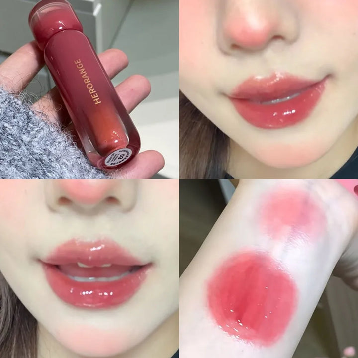 Smoked Grape Purple Red Lip Glaze Mirror Water Lip Gloss Moisturizing Liquid Lipstick Clear Tint Women Korean Makeup Cosmetics