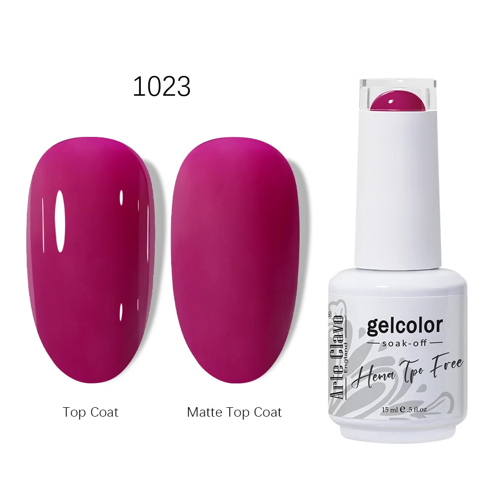 Arte Clavo 15ml HEMA TPO FREE Gel Nail Polish Pink Hybrid Nail Manicure Semi-permanent Enamels Varnish For UV LED Nails Supplies