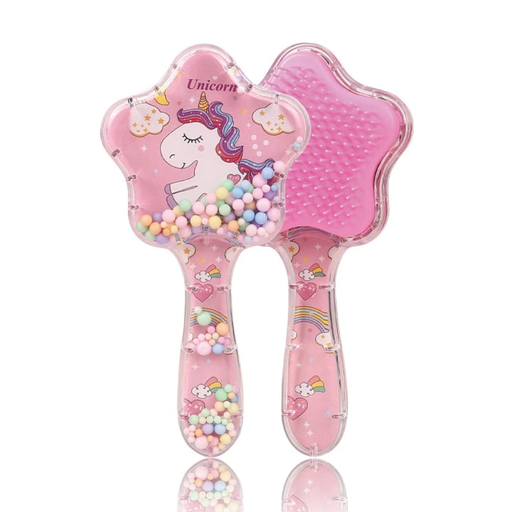2025 New Cute Children's Horn Comb Cartoon Transparent Comb Anti Knot Fashion Massage Comb Smooth Hair Comb Hairdressing Comb