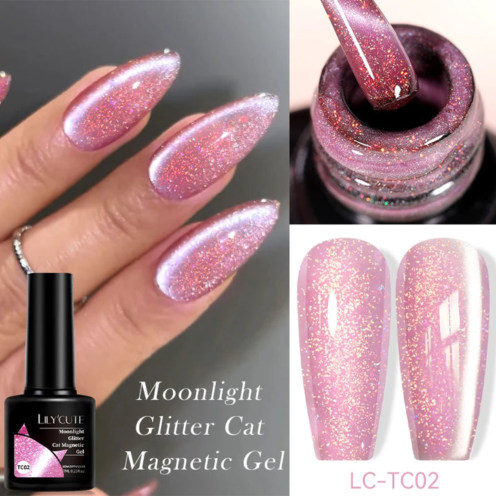 LILYCUTE 7ml 9D Cat Magnetic Gel Nail Polish Iridescent Magnet Semi Permanent Soak Off UV LED Manicure For Nail Art Gel Varnish