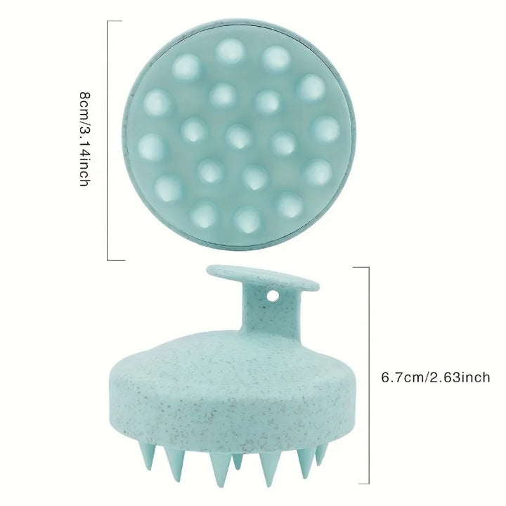 2-in-1 Silicone Scalp Massager & Shampoo Brush - Painless Hair Growth Stimulator for Shower, Gentle Head Spa Tool