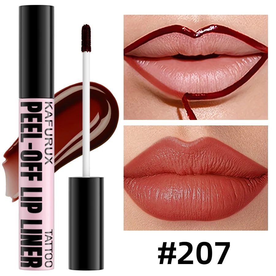 1PC Waterproof Lip Liner Peel Off Lipgloss Long Lasting Matte Lip Tint Pink Brown Contour Tear-off Lip Makeup Lips Stain Gifts