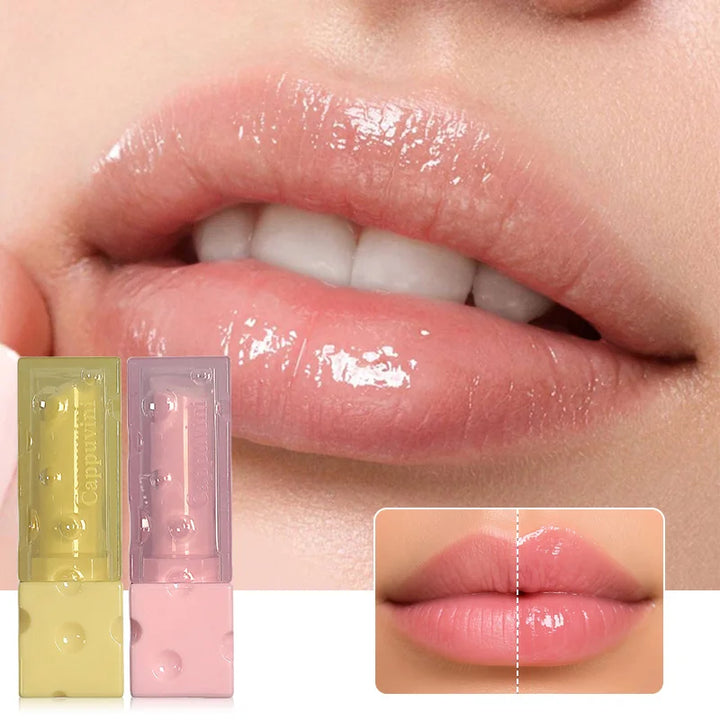 Cappuvini Cheese Lip Balm Long-Lasting Moisturizing Deep Moisturizing Non-Stick Repairing Anti-Wrinkle Anti-Cracking Lip Mask Lipstick Base