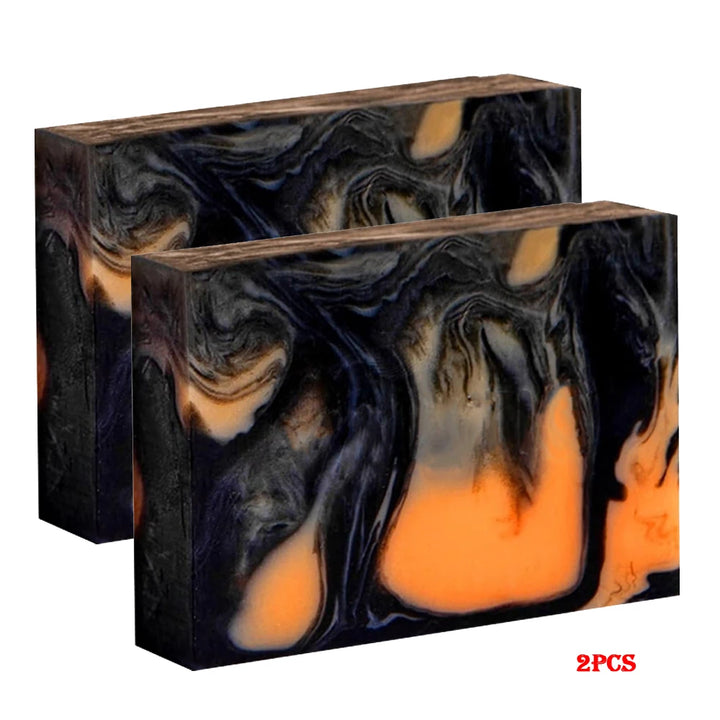 1/2/4/6Pcs Bamboo Charcoal Soap Natural Organic Activated Carbon Kojic Acid Handmade Soap for Blackhead Removal and Moisturizing