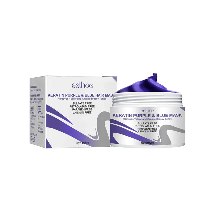 Get Gorgeous Hairs with Keratin Purple Hair Mask - Repair and Nourish Hair Mask for Dry & Damaged Hair Treatment 100ml