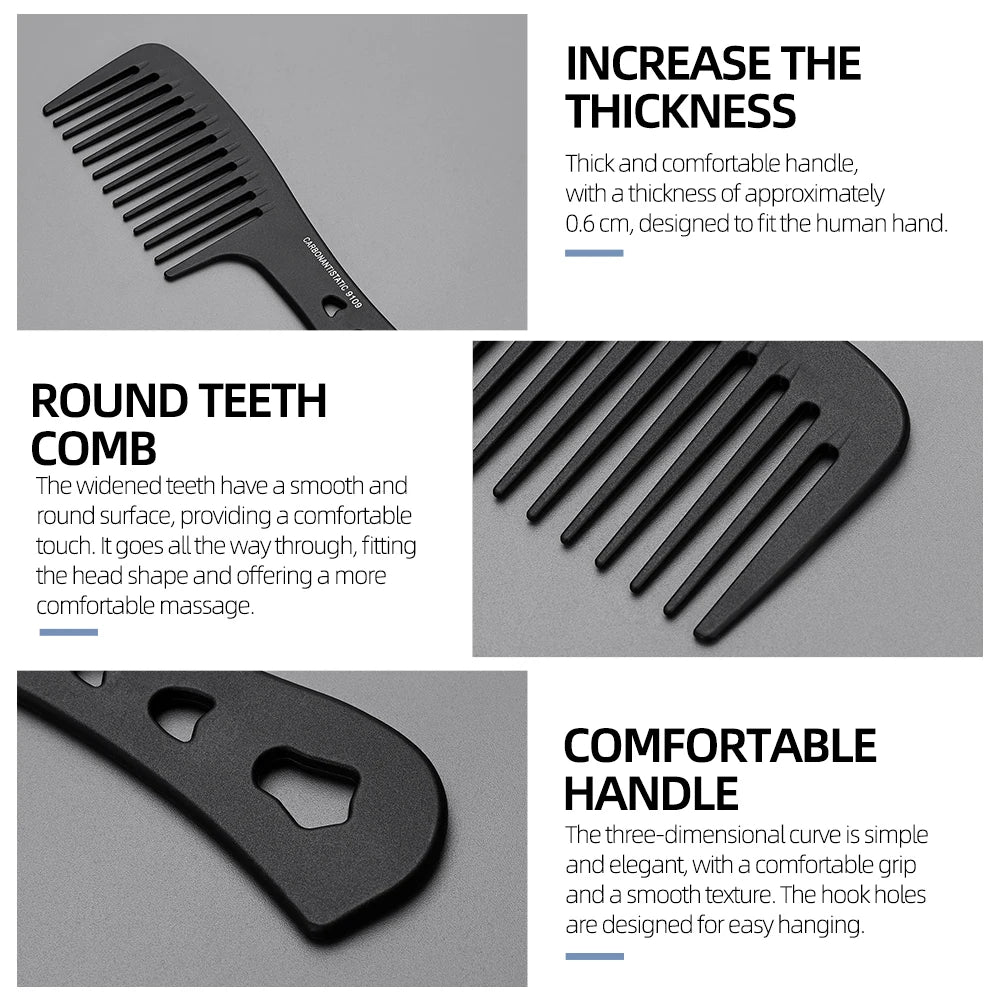 Thickened Version Wide Tooth Comb Heat Resistant Barber Professional Portable Styling Detangling Hairstyling Tools