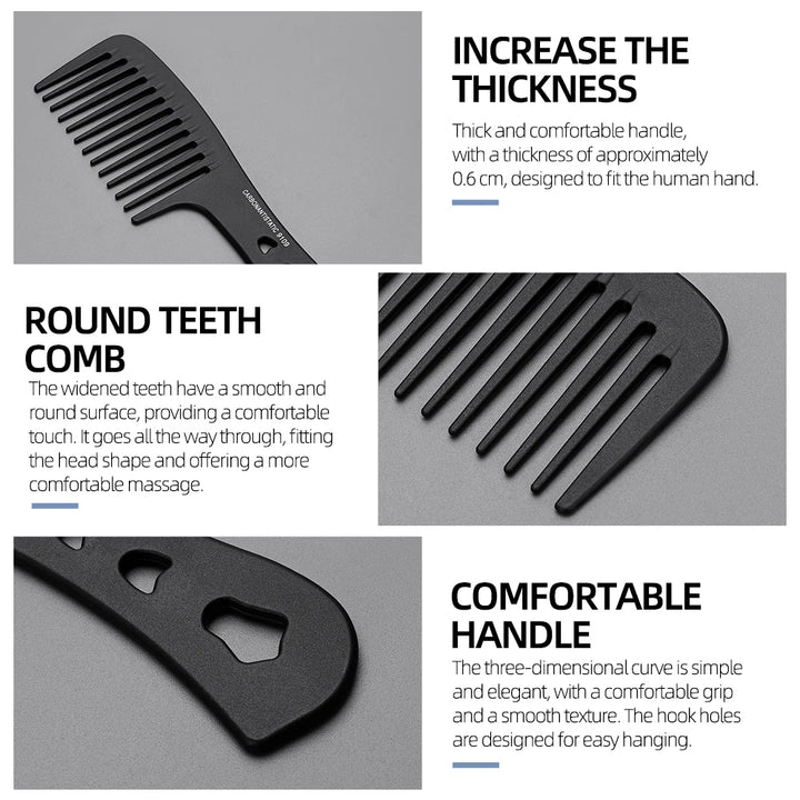Thickened Version Wide Tooth Comb Heat Resistant Barber Professional Portable Styling Detangling Hairstyling Tools