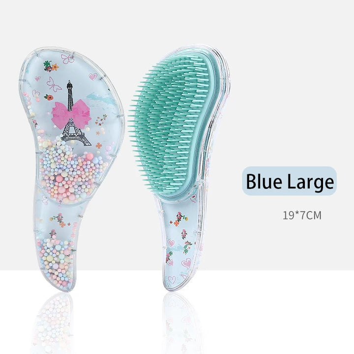 2025 New Cute Children's Horn Comb Cartoon Transparent Comb Anti Knot Fashion Massage Comb Smooth Hair Comb Hairdressing Comb