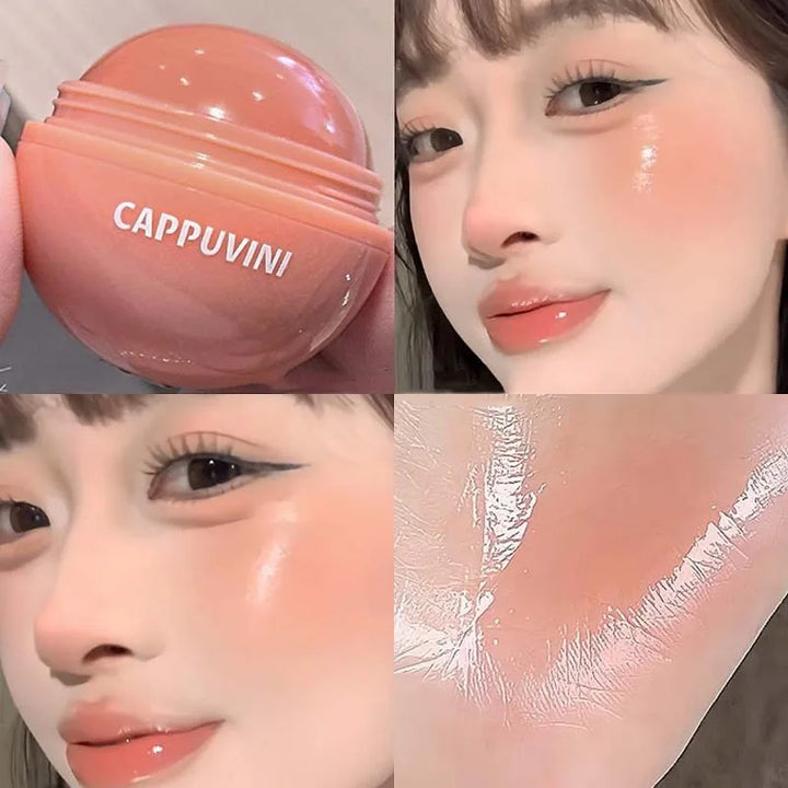 Juice Face Blusher Smooth Cheek Eye Cream Blush Mirror Natural Look Brighten Highlighter Balm Rouge Waterproof Contour Makeup