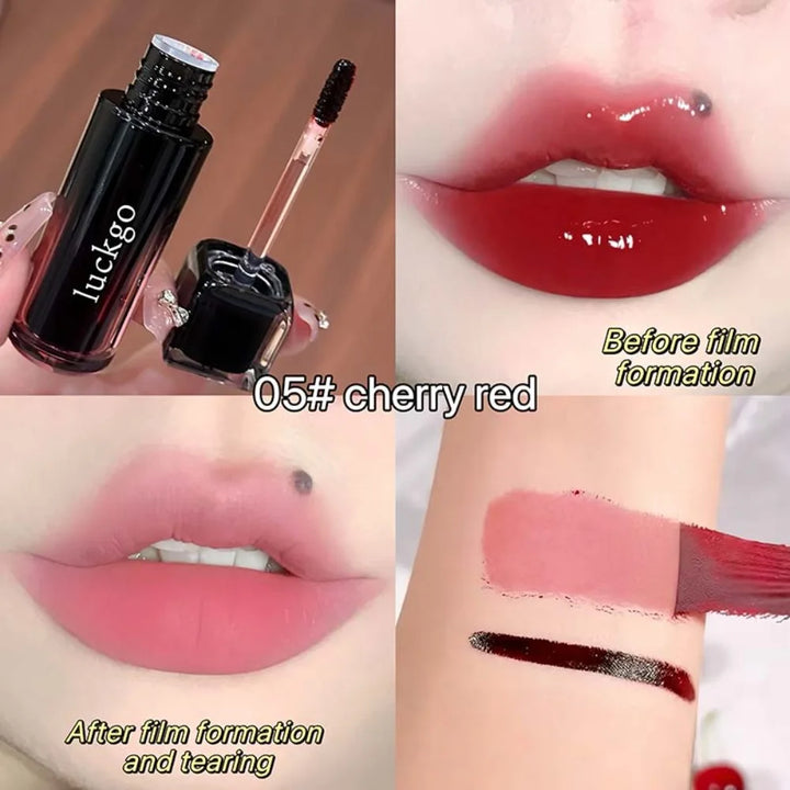 LUCKGO Peelable Lip Stain Matte Korean Waterproof Tear Off Lip Gloss Sweat Resistant Long Lasting Non Transfer Lip Tint Makeup