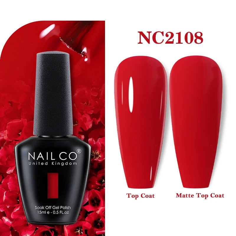 NAILCO 131Colors Vernis Semi Permanent UV Varnish Gel Nail Polish Nails Art Gel Manicure TOP BASE Varnish Hybrid