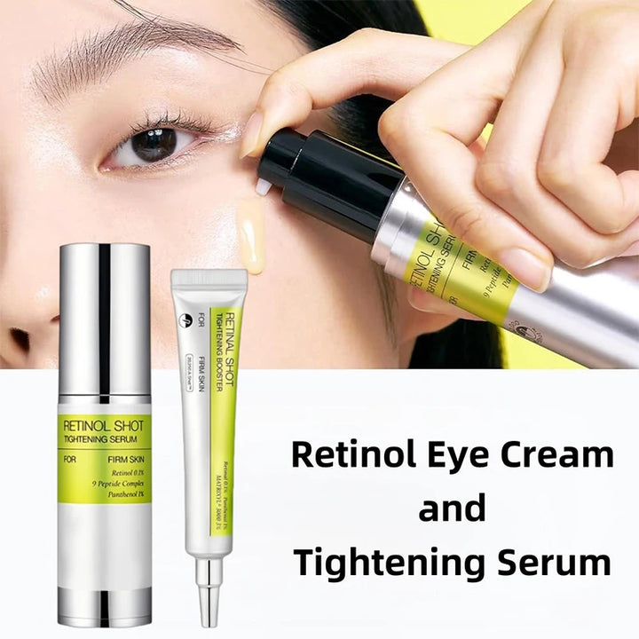 Retinol Shot Eye Cream Anti-aging Eye Serum for Dark Circles Wrinkles Hydrating Essence Firming Treatment Gentle Vitamin C Serum