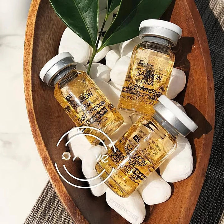 Korea 8ml Salmon DNA Gold Ampoule Skin Booster Serum Starter Kit Face BB Cream Moisturizing Rejuvenation Skin Care