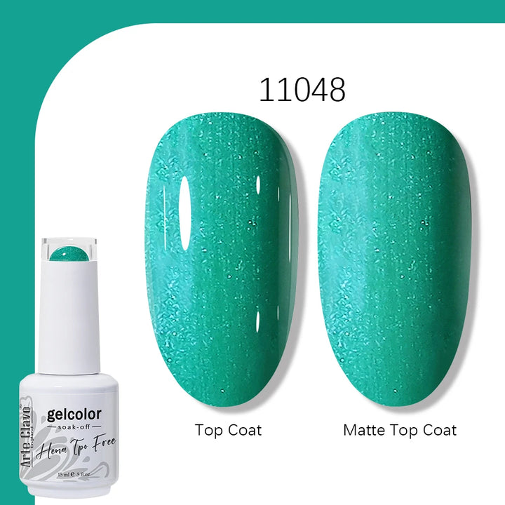 Arte Clavo Solid Color Gel Nail Polish 15ml Soak Off UV LED Gel Semi-Permanent Glitter Polish For Manicure Nail Art Salon Gel