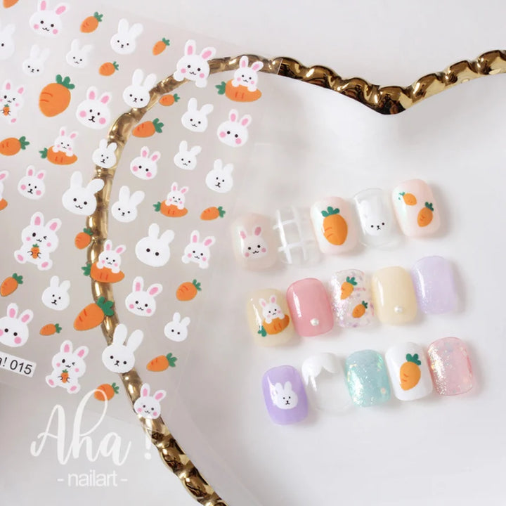 3D Nail Art Stickers  Translucence Moon/Star/Cloud Ultra-thin Nail Decals 3d Self-Adhesive White Cloud Moon Star Kawaii Sliders