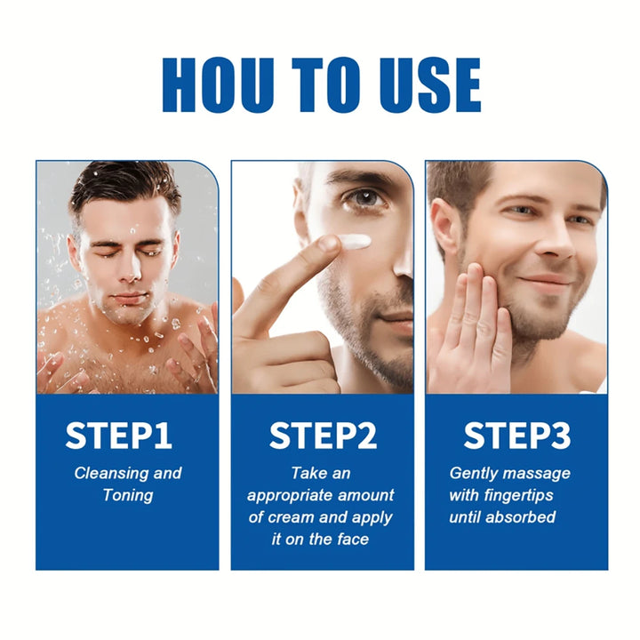 Smooth Wrinkle Cream for Men Remove Face & Neck Wrinkles Firming Moisturizing Skin Retinol Face Cream Younger Facial Treatment