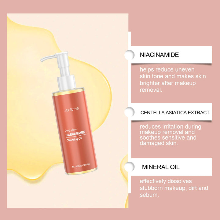 Deep Cleansing Oil Makeup Remover Oil Control Lip Eye Pore Gentle Cleansing Exfoliating Moisturizing Refreshing Facial Cleanser