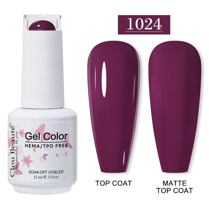 Clou Beaute 15ml HEMA TPO FREE Gel Nail Polish Vernis Semi Permanent UV Nail Art Varnish Lakiery Hybrydowe Manicure Gel Polish