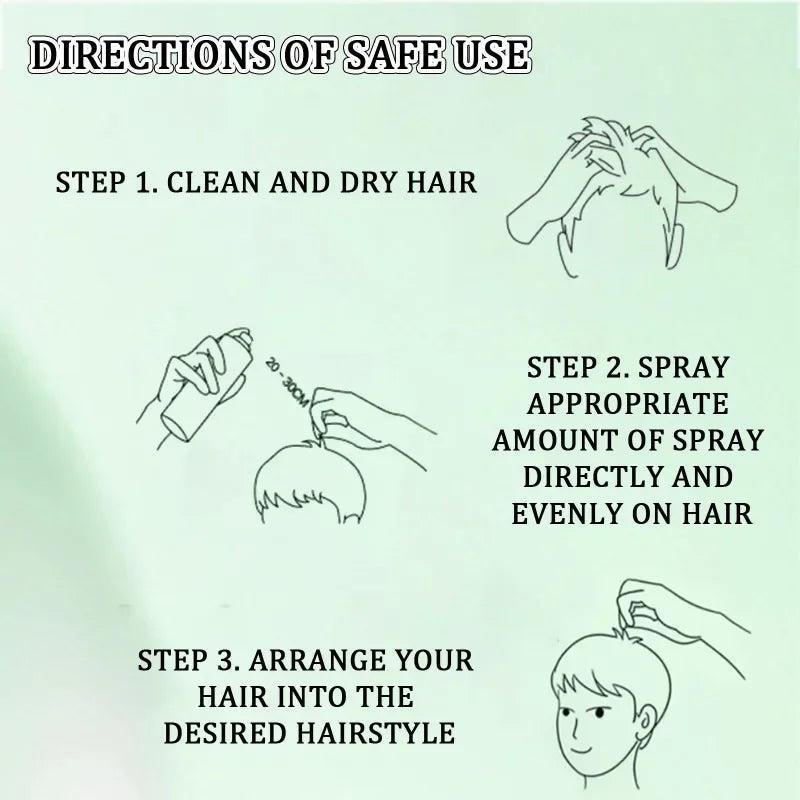 Fluffy Volumising Hair Spray Hair Thickening Refreshing Freshing Oil Control Frizz Treatment Firm Hold No Wash Dry Hair Spray