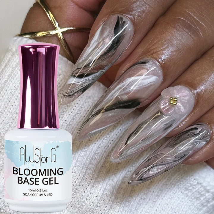 15ml Nail Blooming Gel, Blossom Spreading Effect Functional Gel, Easy to Apply for Nail Art Design Home Salon Manicure Pedicure