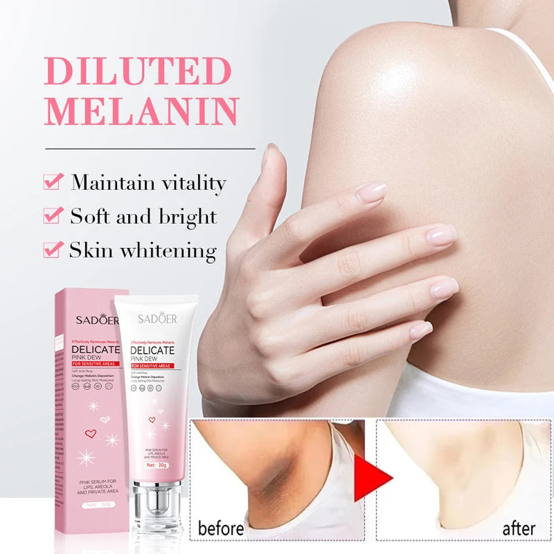 Body Whitening Cream Arms Thighs Underarm Knees Whitening Essence Cream Brighten Moisturizing Body Korean Skin Care Products