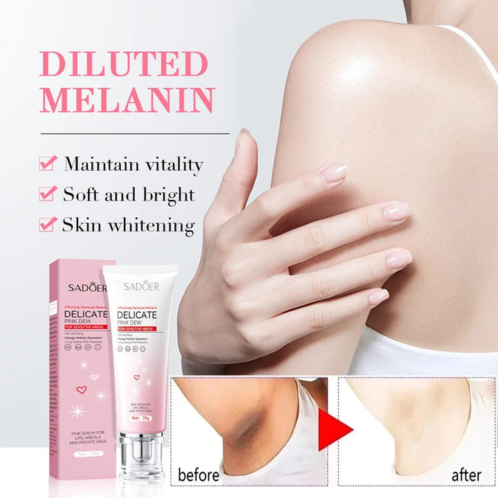 Body Whitening Cream Arms Thighs Underarm Knees Whitening Essence Cream Brighten Moisturizing Body Korean Skin Care Products
