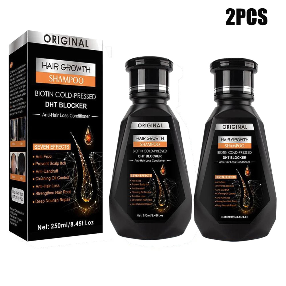 250ML Biotin Shampoo For Hair Growth And Thinning Hair – Ginger Shampoo Thickening Formula For Hair Loss Treatment For Women Men