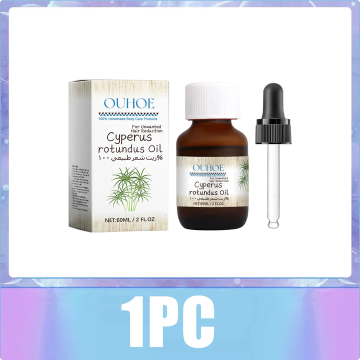 Pure Cyperus Rotundus Oil for Hair Removal Reducing Redness Armpit Legs Arms Body Hair Growth Inhibitor Repair Beauty Skin Care