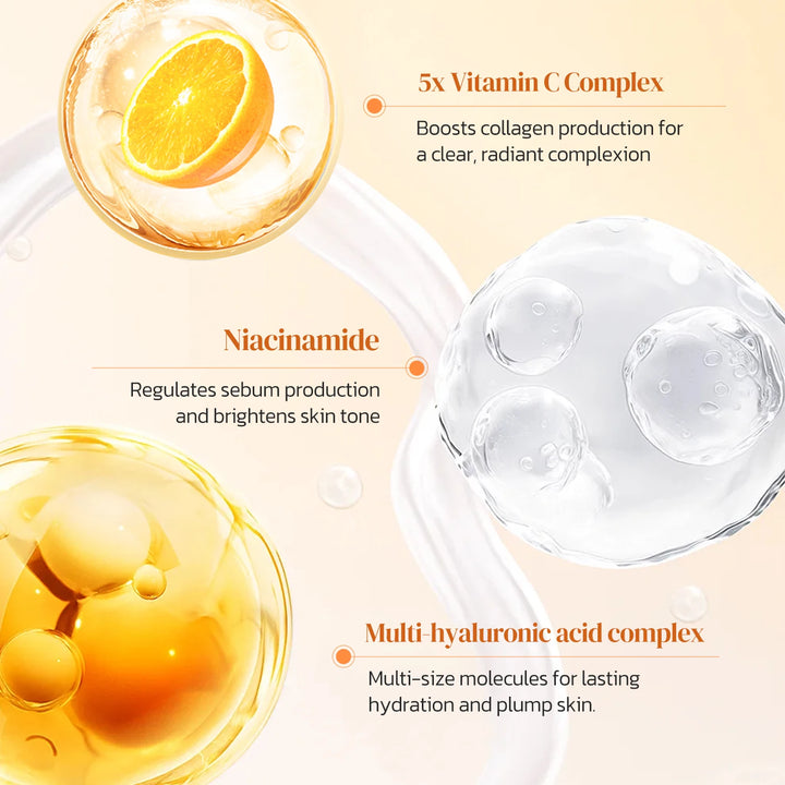 Vitamin C Toner 5X Hydrating Brightens Evens Skin Tone and Boosts Glow Non-Greasy 4.06 Fl Oz