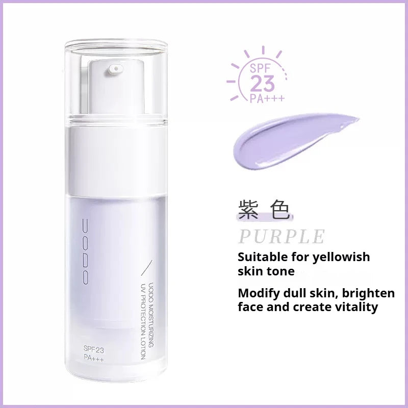 UODO Sunscreen Primer Lotion BB Cream Color Isolation Moisturizing UV Protection SPF 23 Longlasting Brighten Skin Makeup