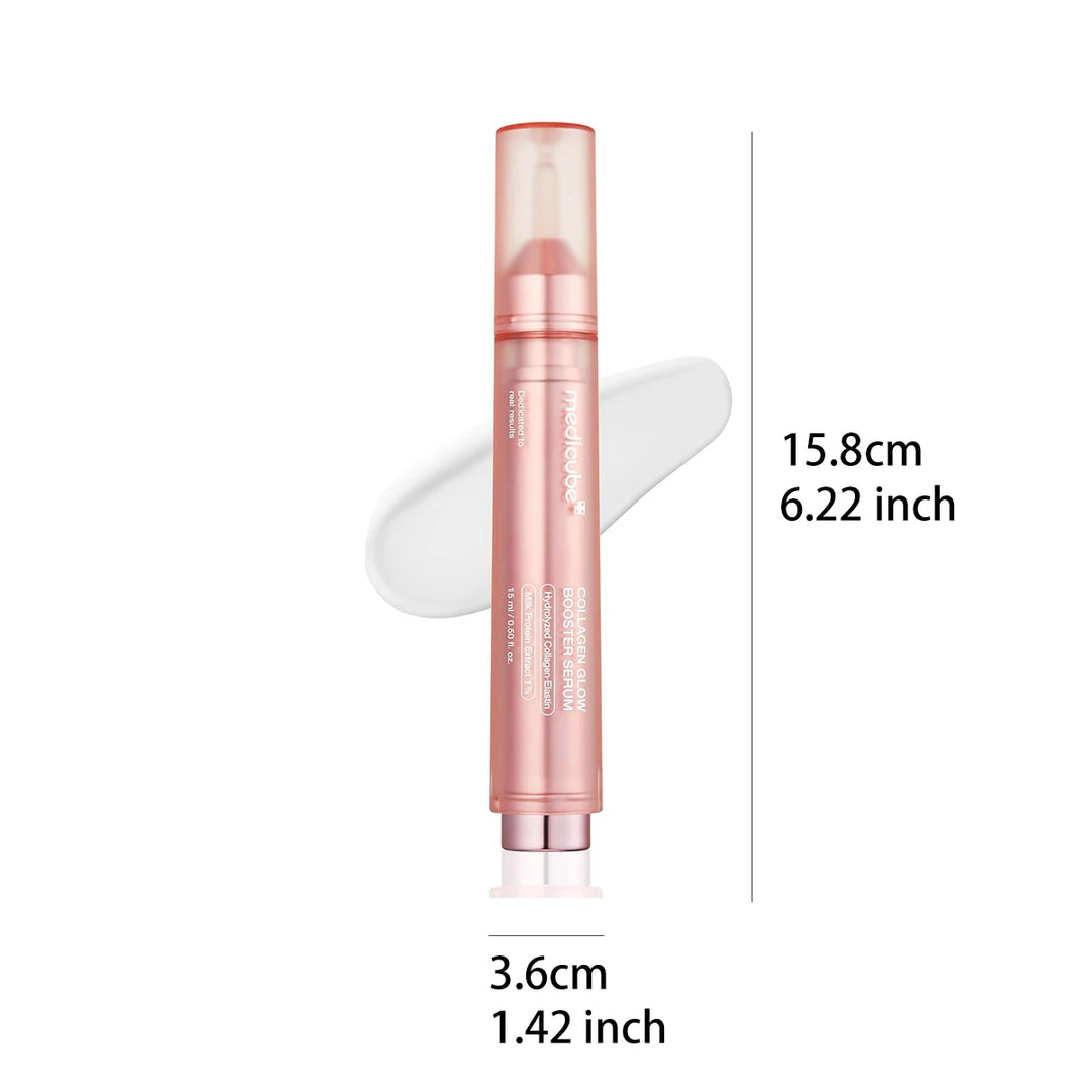 Medicube Collagen Glow Booster Serum 15ml,Silky Cream Texture,Long-Lasting Hydration,Intensive Repair,K-Beauty,Korean Makeup