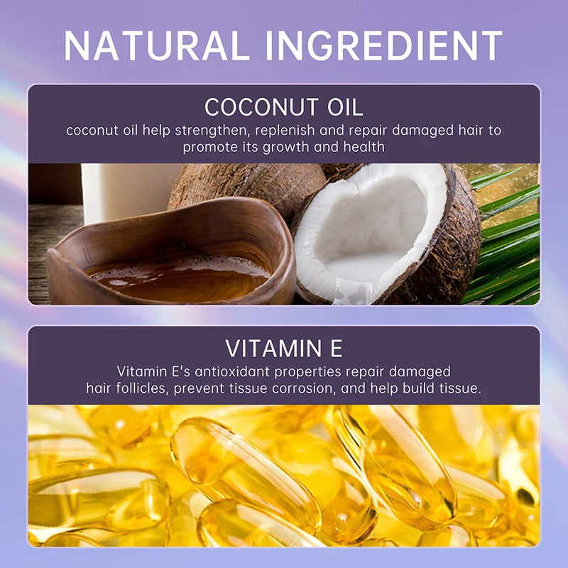 PURC 24K Gold Hair Mask & Leave-In Hair Conditioner Spray Set Keratin Treatment Repair Damaged Frizz Split Ends Hair Care