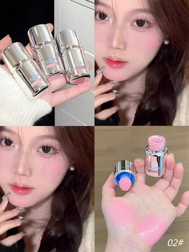 AZTK Liquid Blusher Jelly Color Chinese Blusher Makeup JC04 Aztk Brighten Face Nude Pink Purple Tint Blush Matte Rubores Rouge