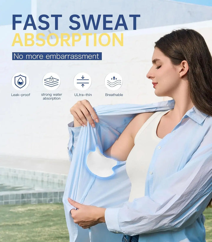 10-80Pcs Underarm Sweat Pads for Women and Men Fight Hyperhidrosis Comfortable Unflavored Non Visible Extra Adhesive Disposable