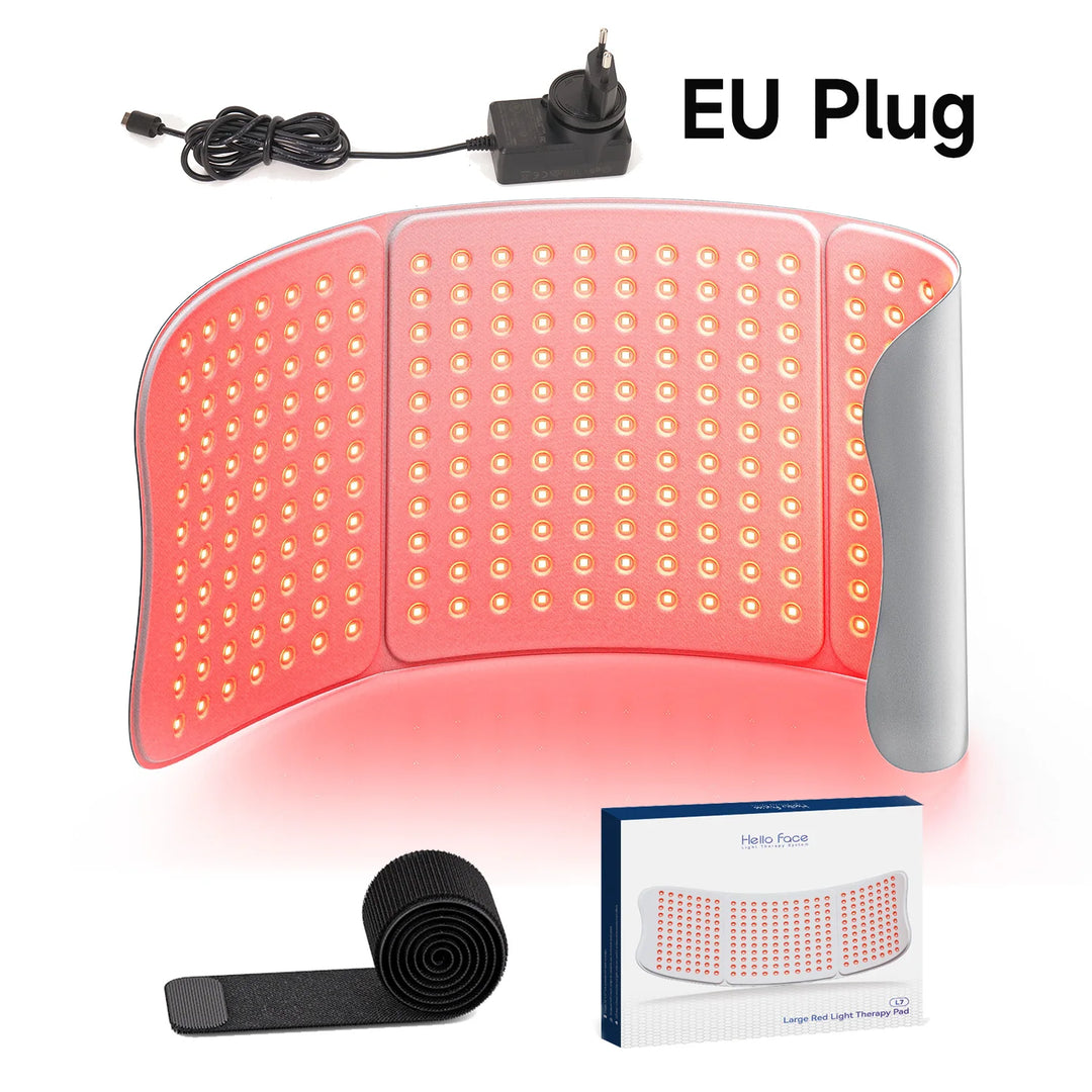 Upgraded Hello Face L7 Large Red Light Therapy Mat 792pcs LEDs 660 & 850nm Infrared Light Therapy Pad For Full Body Pain Relief