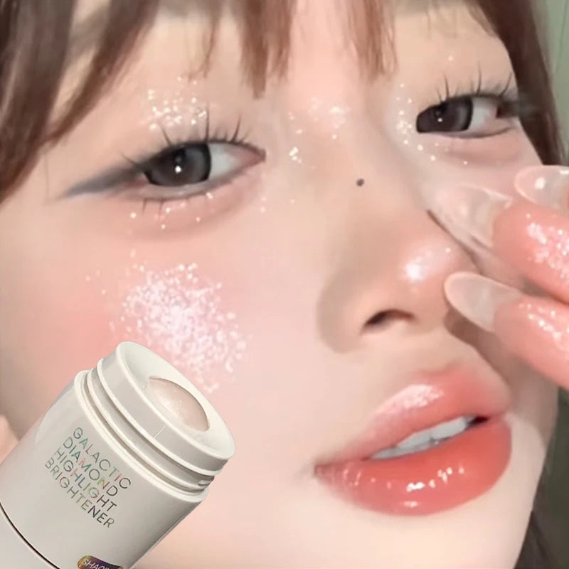 Pearlescent Diamond Liquid Highlighter Sparkle Full Body Shimmer Facial Contour Brighten Face Makeup Glitter Highlighting Liquid