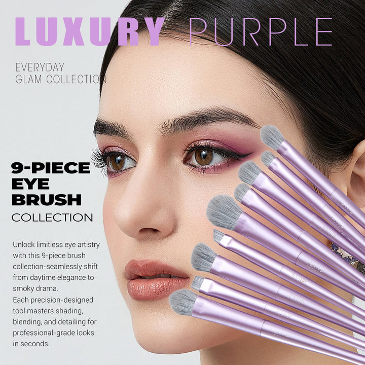 Jessup Makeup Brushes Set Professional 3/5/6/14pcs Vegan MakeUp Brush,Foundation Eyeshadow Contour Powder,Luxury Purple T512