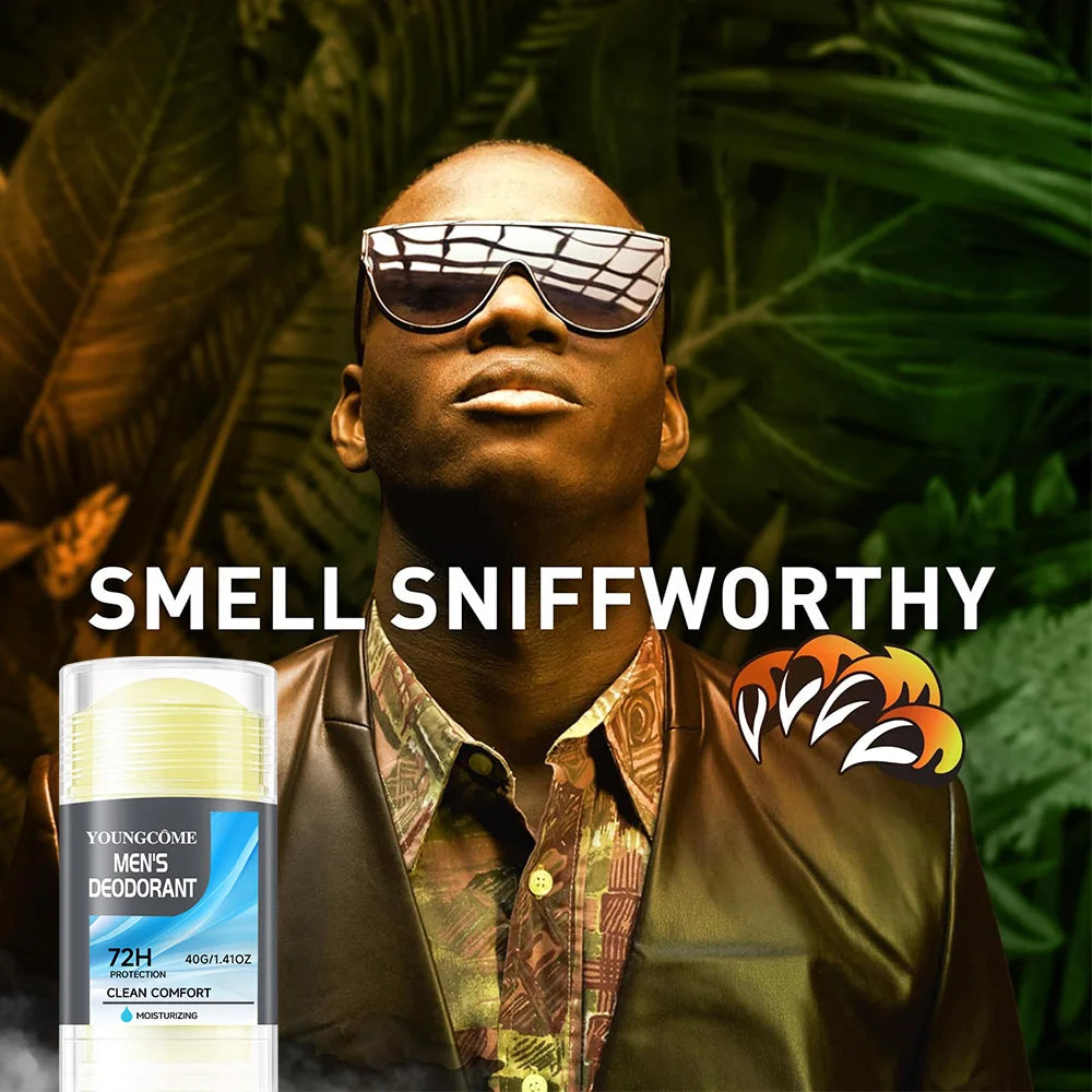 Deodorant Stick Natural Deodorant for Men, Anti Sweating Keep Drying Lasting Fragrance Remove Armpit Odor Underarm Refresh Stick