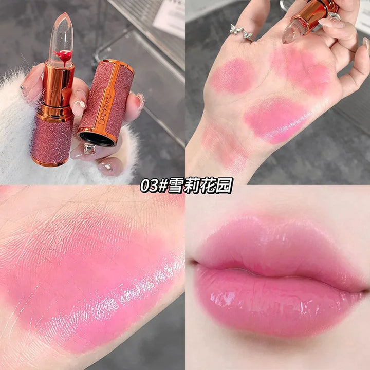 Diamond Temperature Color Changing Glitter Lipsticks Waterproof Longlasting Moisturizing Velvet Matte Lip Tint Sexy Lips Makeups