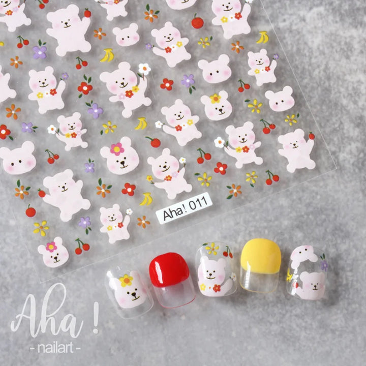 3D Nail Art Stickers  Translucence Moon/Star/Cloud Ultra-thin Nail Decals 3d Self-Adhesive White Cloud Moon Star Kawaii Sliders