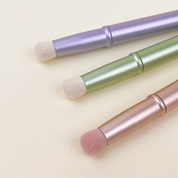 1pc double-head lip brush, aluminum alloy shell, dust-proof cover, makeup brush, jelly lip brush, makeup tool, facial makeup bru